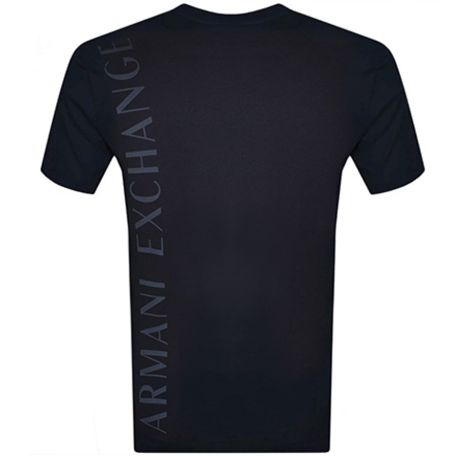 Alternative Image for ProductArmani Exchange Crew Neck Logo T Shirt Navy3